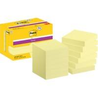 Post-it Super Sticky Notes Haftnotizen 47,6 x 47,6 mm Gelb 622-SSCY-P8+4 90 Blatt Vorteilspack 8 + 4 Gratis