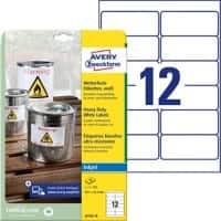 AVERY Zweckform Wetterfeste Etiketten J4776-10 Selbsthaftend A4 Weiß 99,1 x 42,3 mm 10 Blatt à 12 Etiketten