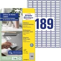 AVERY Zweckform Ablösbare Universaletiketten L4731REV-10 Selbsthaftend A4 Weiß 2,54 x 32,7 x 1 cm 10 Stück à 189 Etiketten