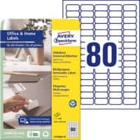 AVERY Zweckform Ablösbare Universaletiketten L4732REV-10 Selbsthaftend A4 Weiß 3,56 x 32,7 x 1,69 cm 10 Stück à 80 Etiketten