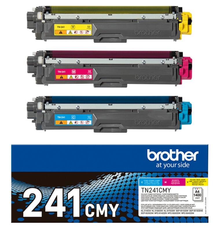 Brother TN241CMY Original Tonerkartusche Cyan, Magenta, Gelb Multipack 3 Stück