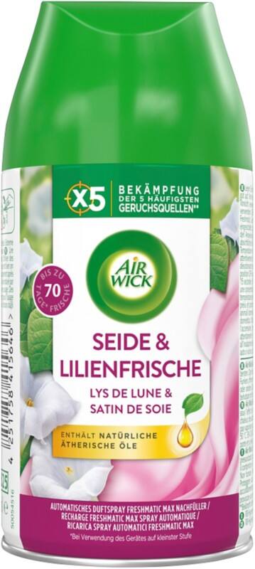 Air Wick Freshmatic Flüssig Lufterfrischungsspray Nachfüllung Seide & Lilienfrische