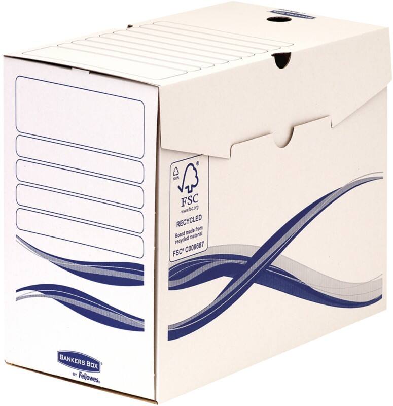 Bankers Box Basic Archivschachtel 44603 A4+ Pappkarton 15 (B) x 34 (T) x 25,5 (H) cm Weiß 15,0 cm 10 Stück
