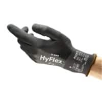 Ansell HyFlex Mechanical Protection Mehrweg Arbeitshandschuhe Schaum, Nitril Größe 9 Schwarz 12 Paar