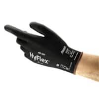 Ansell HyFlex Mechanical Protection Mehrweg Arbeitshandschuhe PU (Polyurethan) Größe 9 Schwarz 12 Paar
