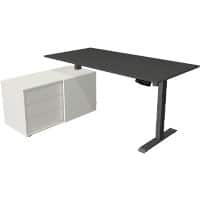 Kerkmann Move 1 L-Förmig Elektronisch Höhenverstellbarer Sitz-Stehschreibtisch Melamin, Stahl Anthrazit 1650 x 1350 x 1230 mm