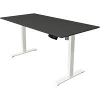 Kerkmann Move 1 Sitz-Stehschreibtisch Rechteckig Anthrazit T-Fuß 1.600 (B) x 800 (T) x 1.230 (H) mm Melamin, Stahl