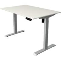 Kerkmann Move 1 Rechteckig Elektronisch Höhenverstellbarer Sitz-Stehschreibtisch Melamin, Stahl Silber 1200 x 800 x 1230 mm
