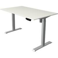 Kerkmann Move 1 Rechteckig Elektronisch Höhenverstellbarer Sitz-Stehschreibtisch Melamin, Stahl Silber 1400 x 800 x 1230 mm