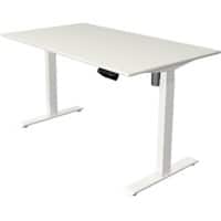 Kerkmann Move 1 Rechteckig Elektronisch Höhenverstellbarer Sitz-Stehschreibtisch Melamin, Stahl Weiß 1400 x 800 x 1230 mm