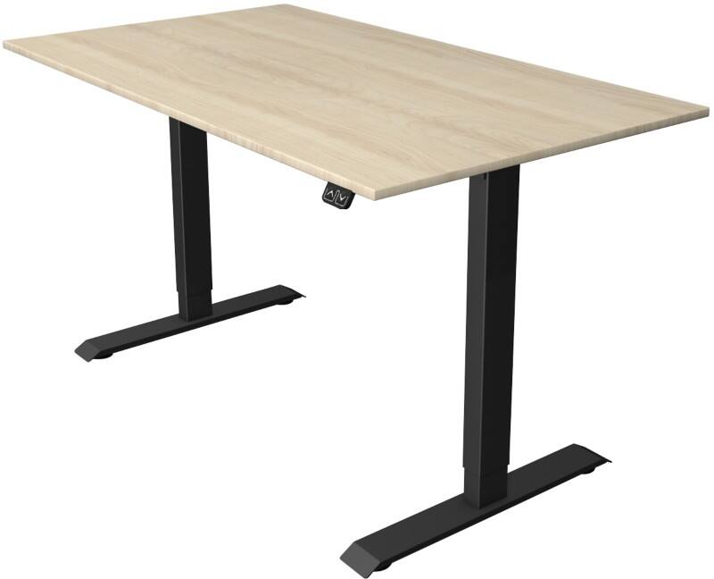 Kerkmann Move 1 Sitz-Stehschreibtisch Rechteckig Ahorn T-Fuß 1.600 (B) x 800 (T) x 1.230 (H) mm