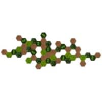 best of GREEN Dekorative Wandfliesen Kork Sechseckig 50 Stück Grün, Braun