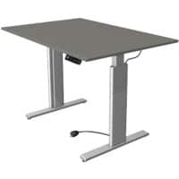 Kerkmann Move 3 Rechteckig Elektrisch Höhenverstellbar Sitz-Stehschreibtisch Graphit, Silber 1.200 x 800 x 1.200 mm