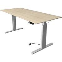 Kerkmann Move 3 Tube Sitz-Stehschreibtisch Rechteckig Ahorn T-Fuß 1.800 (B) x 800 (T) x 1.200 (H) mm