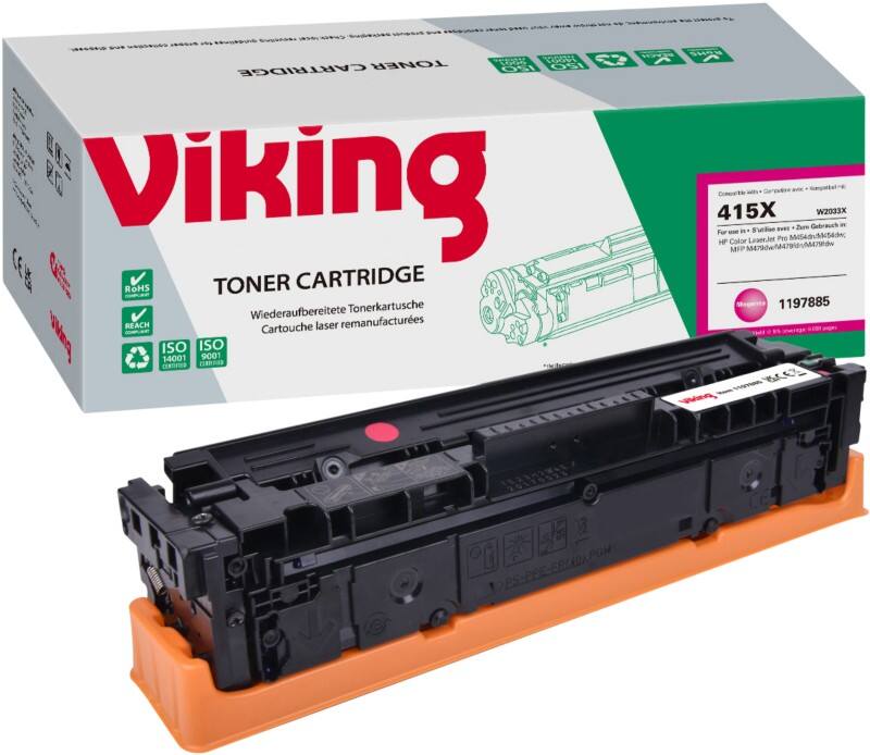 Kompatible Viking HP 415X Tonerkartusche W2033X Magenta
