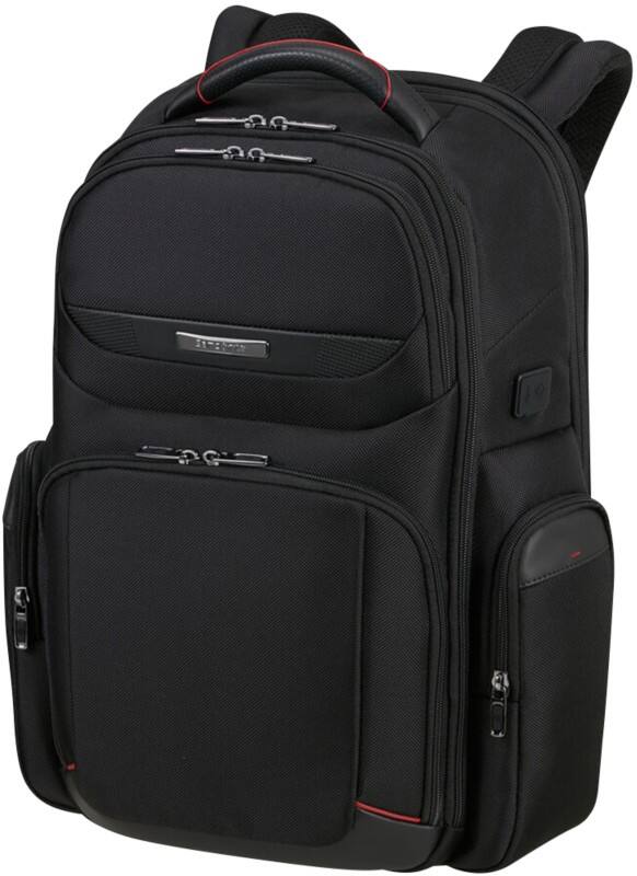 Samsonite Laptop-Rucksack SA2101 17,3 Zoll Ballistisches Nylon, Lederdetails, Recyceltes Polyester 32 x 24 x 46 cm Schwarz