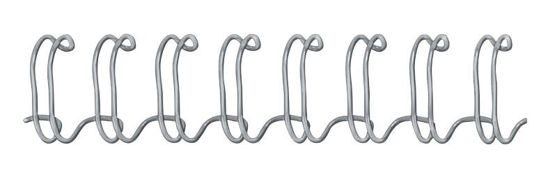 Fellowes Drahtbinderücken DIN A4 8 mm 36-60 Metall Silber 100 Stück