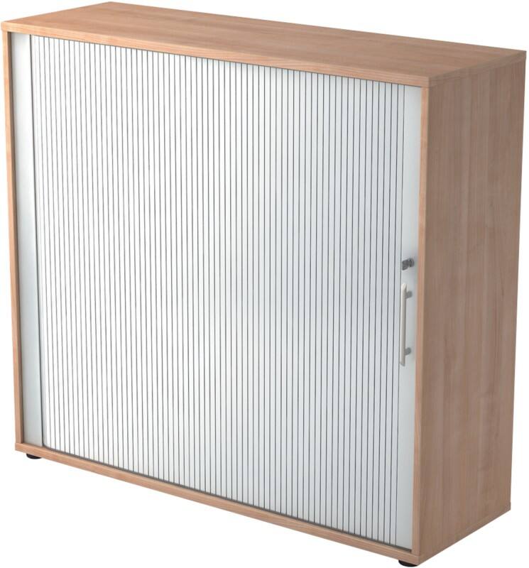 Hammerbacher Rollladenschrank Braun, Silber 1.200 x 400 x 1.100 mm