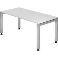 Hammerbacher VJS Höhenverstellbar Schreibtisch Weiß 4 Metallfüße 1.600 (B) x 800 (T) x 760 (H) mm Spanplatte, Stahl