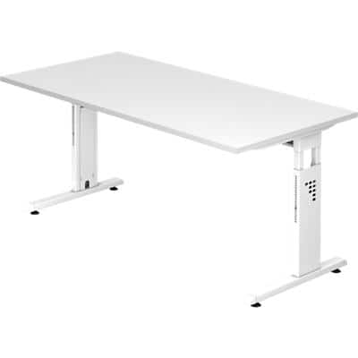 Hammerbacher Höhenverstellbarer Schreibtisch OS16/W/W Weiß 1.600 x 800 x 680 mm