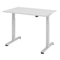 Hammerbacher Sitz-Stehschreibtisch XMST Grau, Silber 1.200 x 800 x 650 mm