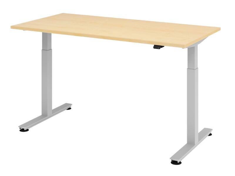 Hammerbacher XMST VXMST Elektrisch Höhenverstellbar Sitz-Stehschreibtisch Ahorn T-Fuß 1.600 (B) x 800 (T) x 1.200 (H) mm Spanplatte, Stahl