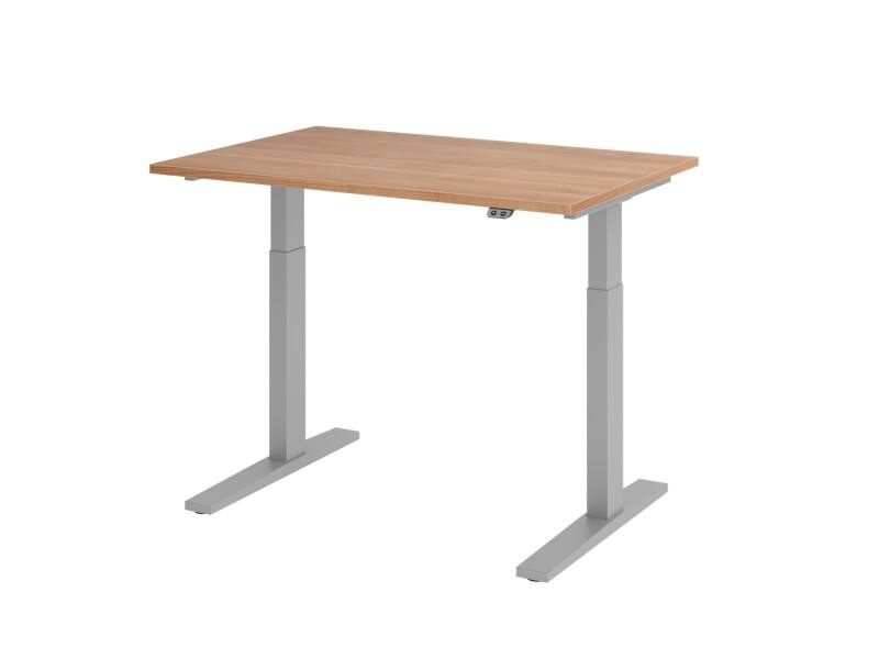 Hammerbacher VXMKA Sitz-Stehschreibtisch Walnuss C-Fuß 1.200 (B) x 800 (T) x 1.200 (H) mm Spanplatte, Stahl