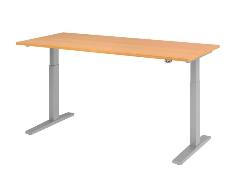 Hammerbacher VXMKA Sitz-Stehschreibtisch Buche C-Fuß 1.800 (B) x 800 (T) x 1.200 (H) mm Spanplatte, Stahl