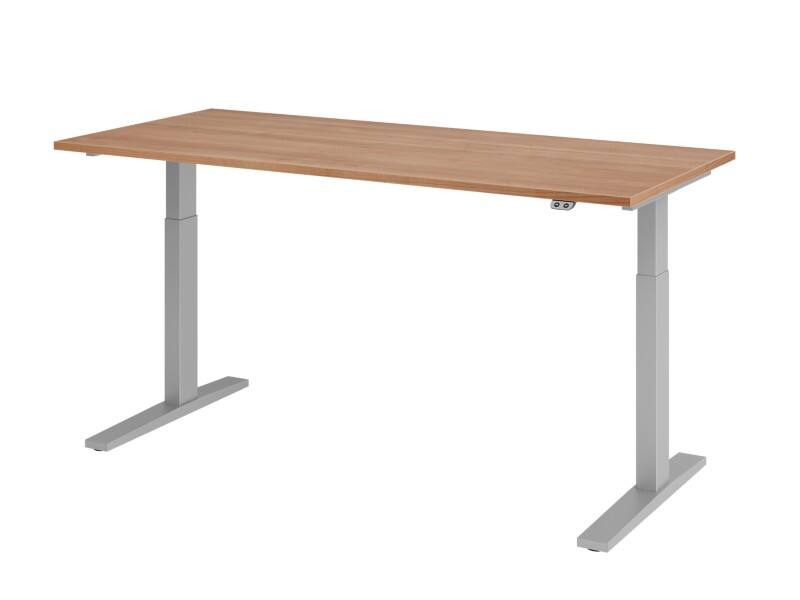 Hammerbacher VXMKA Sitz-Stehschreibtisch Walnuss C-Fuß 1.800 (B) x 800 (T) x 1.200 (H) mm Spanplatte, Stahl