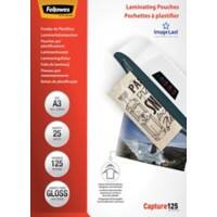 Fellowes ImageLast Laminiertaschen DIN A3 Hochglanz 125 Mikron Transparent 25 Stück