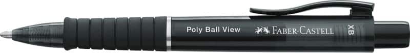 Faber-Castell Poly Ball View Einziehbar Kugelschreiber Blau 0,6 mm Extra Breit Nachfüllbar