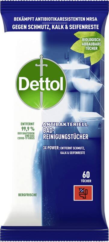 Dettol Bad-Reingungstücher Bergfrische 60 Stück