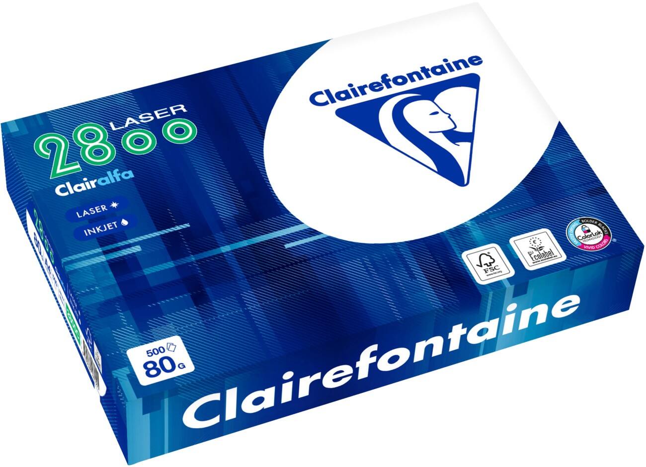 Clairefontaine Clairalfa  A4 Druckerpapier 80 g/m² Glatt Weiß 170 CIE 500 Blatt