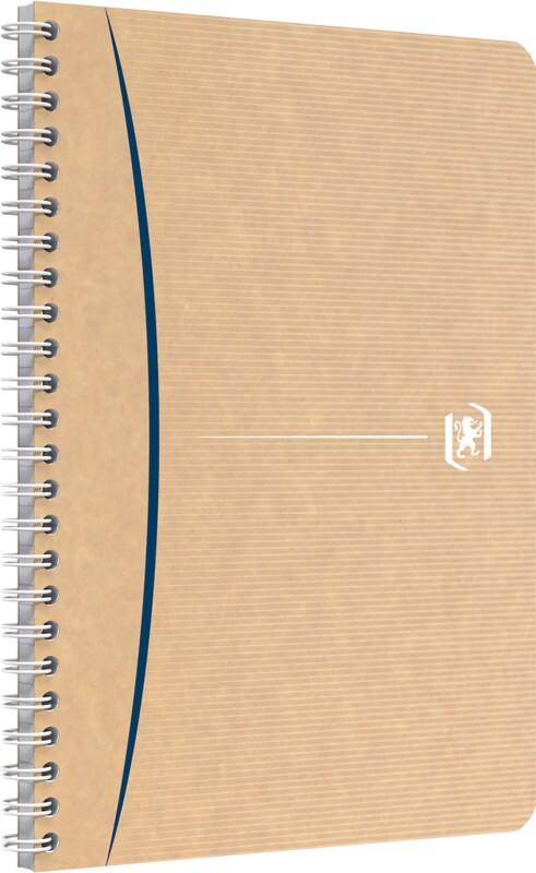 OXFORD Notizbuch DIN A5 Kariert Doppeldraht Seitlich gebunden Hardback Braun 180 Seiten