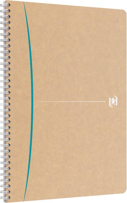 OXFORD Notizbuch DINA4 Liniert Doppeldraht Seitlich gebunden Hardback Braun 180 Seiten