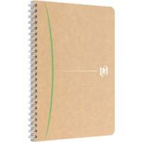 OXFORD Notizbuch DIN A5 Kariert Doppeldraht Seitlich gebunden Hardback Braun 100 Seiten