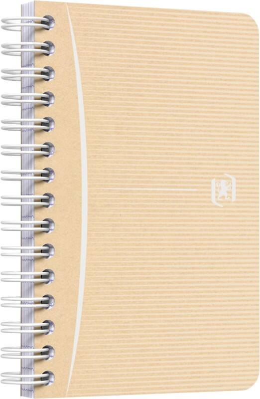 OXFORD Notizbuch 9 x 14 cm Kariert Doppeldraht Seitlich gebunden Hardback Braun 180 Seiten