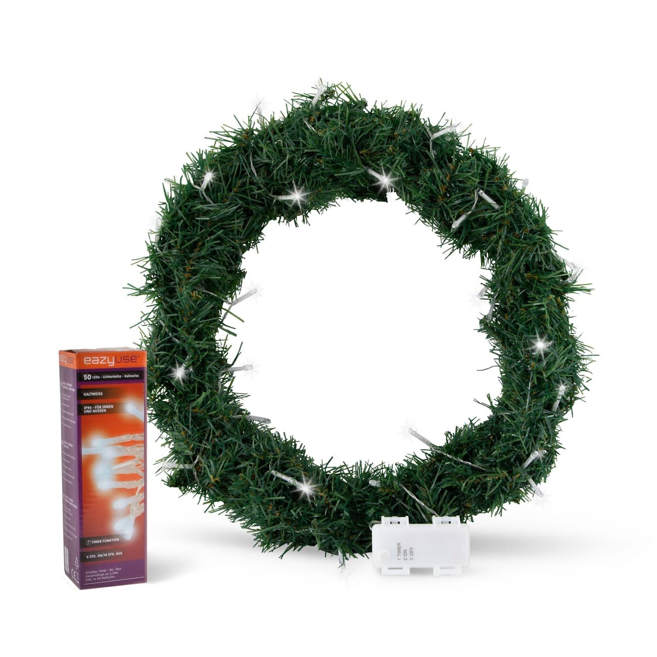 Lichterkette 50 Lichter Easy-Use Warmweiß