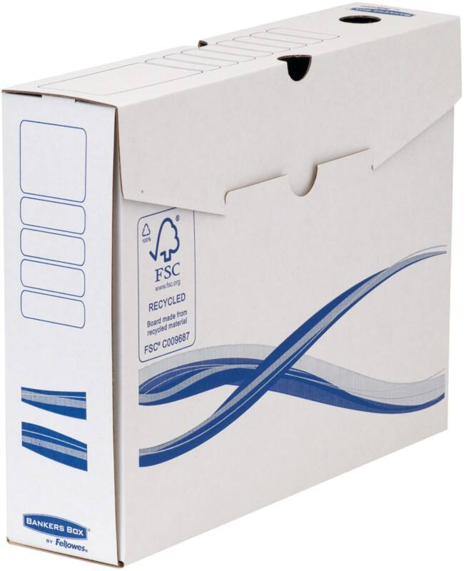 Bankers Box BASIC Archivschachtel 4460103 A4+ Pappkarton 8 (B) x 34 (T) x 25,5 (H) cm Weiß  10 Stück