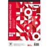 Viking Notizblock DIN A4+ Liniert Geheftet Oben gebunden Papier Softcover Rot Perforiert 200 Seiten 5 Stück