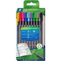STAEDTLER Triplus Fineliner 0.3 mm Nadelspitze Farbig sortiert 334 RC10 10 Stück