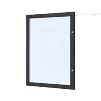 SHOWDOWN Menütafel Magnetisch A4 Wandmontage Abschließbar 50,5 (B) x 67,9 (H) cm Schwarz  