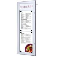 SHOWDOWN Menütafel Schwarz Outdoor Magnetisch für Wandmontage 29 (B) x 77,9 (H) cm