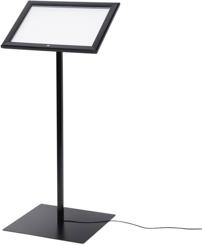 SHOWDOWN Menütafel A4 Aluminium Schwarz MBSCZN2xA4C9005LED