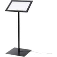 SHOWDOWN Menütafel A4 Aluminium Schwarz MBSCZN2xA4C9005LED