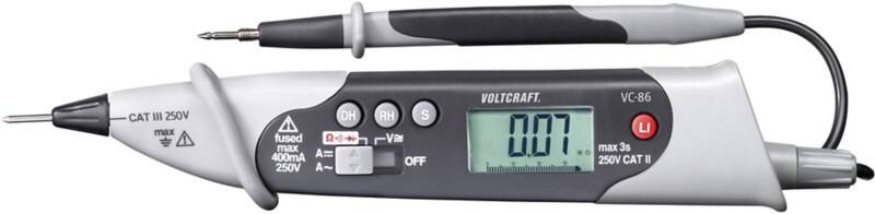 Voltcraft Tragbares Multimeter VC-86 Stromversorgung: Batterie Test Typ: Spannung, Strom, Widerstand, Frequenz, Diode, Akustik
