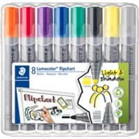 STAEDTLER Lumocolor Flipchart-Marker 5,0 mm Färbig sortiert Nachfüllbar 8 Stück