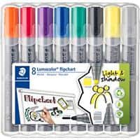 STAEDTLER Lumocolor Flipchart-Marker 5,0 mm Farbig Sortiert Nachfüllbar 8 Stück
