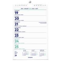 Brepols Wandplaner Wandkalender 2023 1 Woche/1 Seite Hoch Papier Weiß Deutsch, Englisch, Französisch, Niederländisch 9 x 13,5 x 21 cm