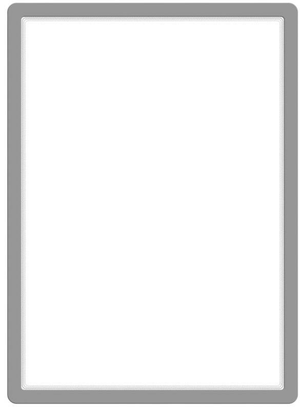 Djois Magneto A2 Inforahmen Magnetisch Grau Haftend PVC 192950 46,2 (B) x 0,2 (T) x 63,6 (H) cm